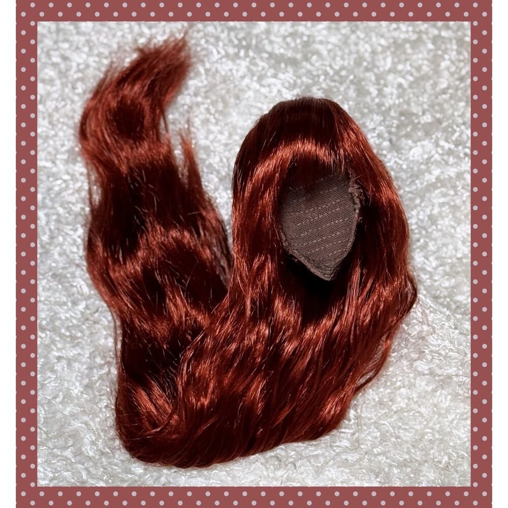 Volks 1/4 BJD Doll Mini Super Dollfie MSD Wig 7/8 W-117N Red Wine Brown Long